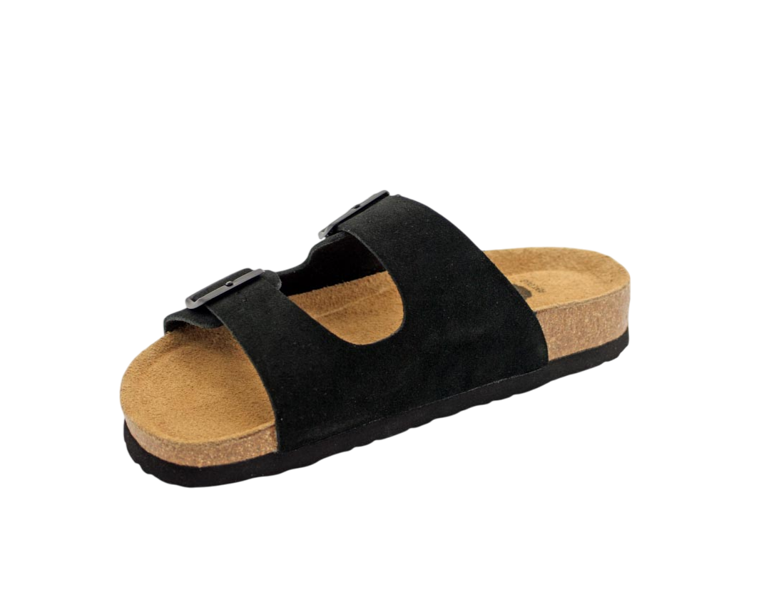 3020 | Chinelo de camurça com duas fivelas