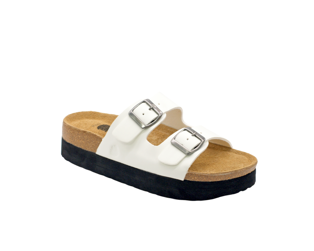 3015 | Chinelo de duas fivelas com plataforma
