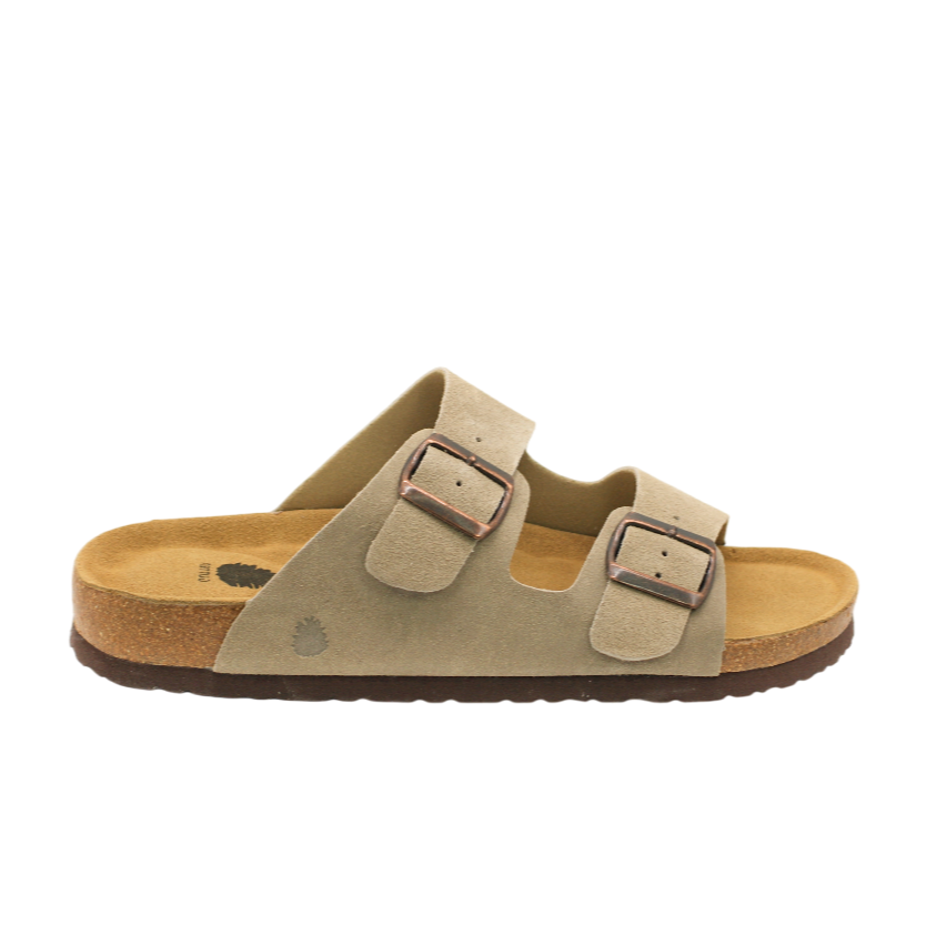 3020 | Chinelo de camurça com duas fivelas