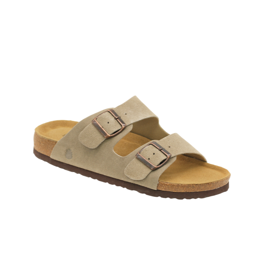 3020 | Chinelo de camurça com duas fivelas