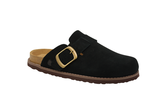 3123 | Clogs de camurça com fivela
