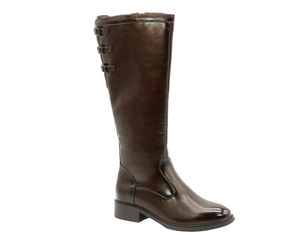 184 | Bota Cavaleira Cano Alto com Fivelas Decorativas
