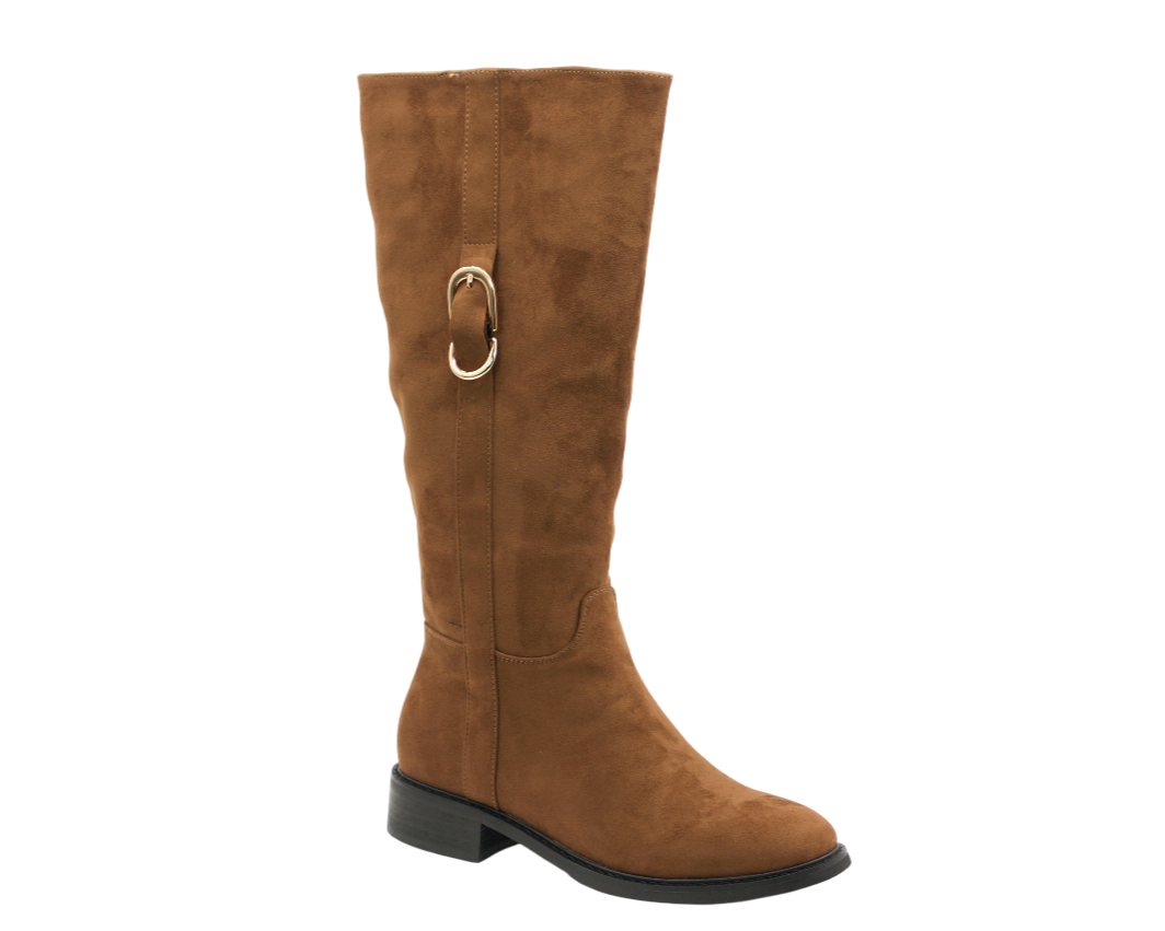 185 | Bota Cavaleira Com Aplique Dourado