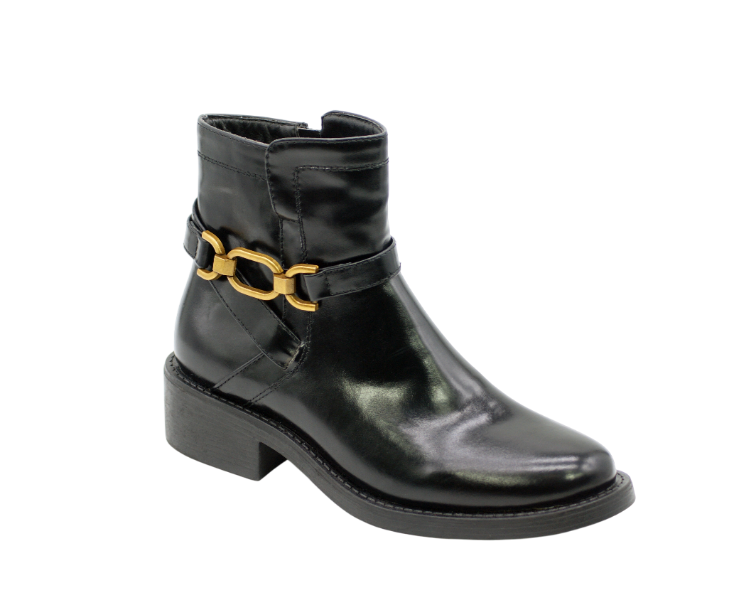 167 | Bota com Aplique Dourado