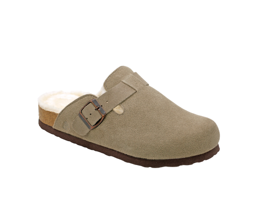148 | Clogs de Camurça Forradas com Pelo