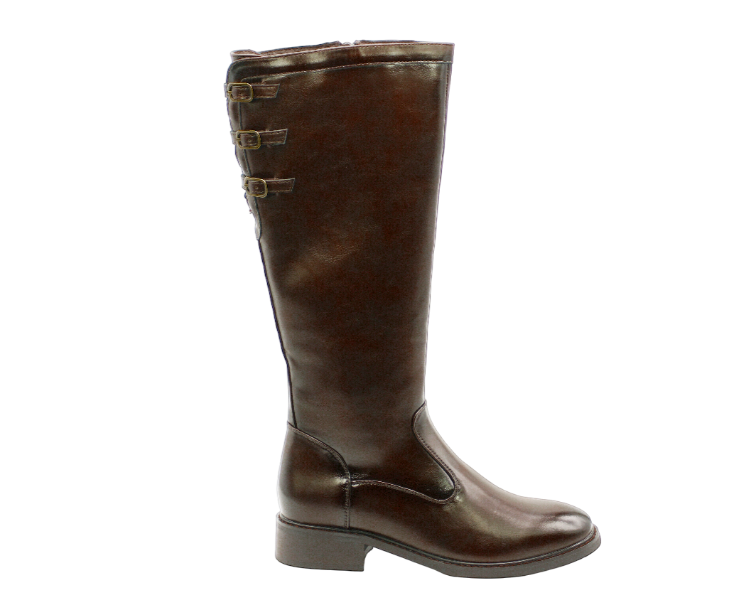 184 | Bota Cavaleira Cano Alto com Fivelas Decorativas