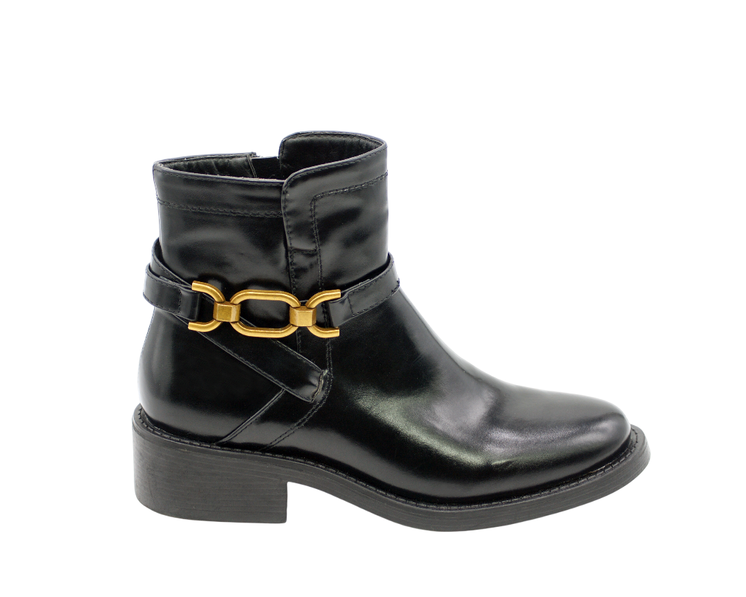 167 | Bota com Aplique Dourado
