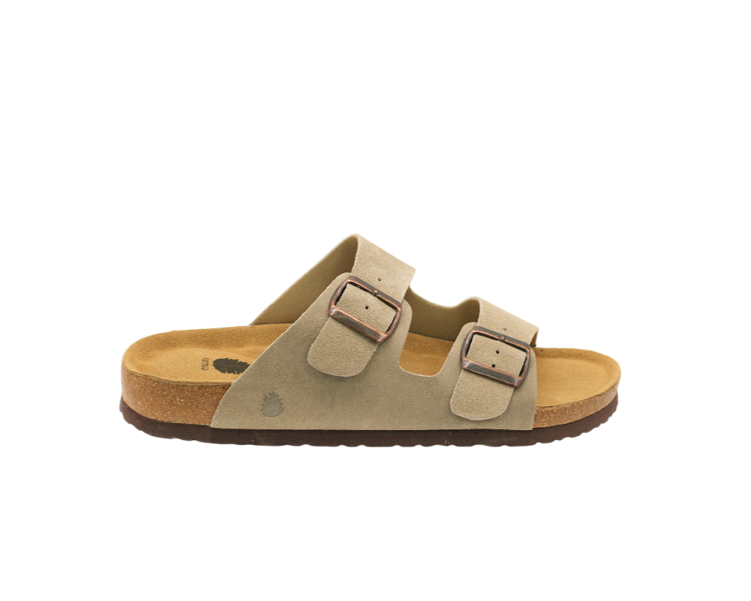 3020 | Chinelo de camurça com duas fivelas