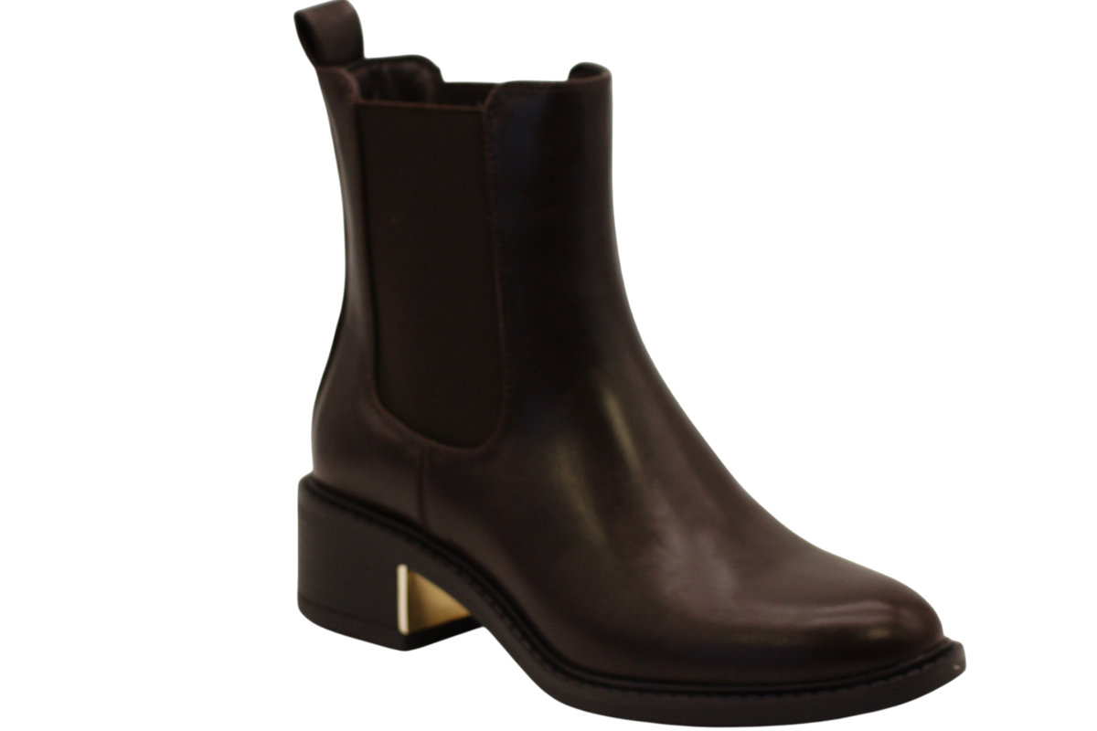 245 | Botins Chelsea Clássicos com Detalhe Dourado