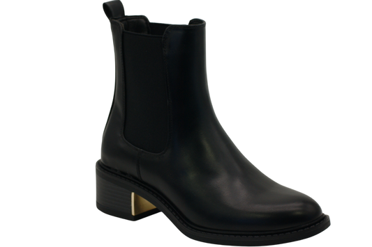 245 | Botins Chelsea Clássicos com Detalhe Dourado